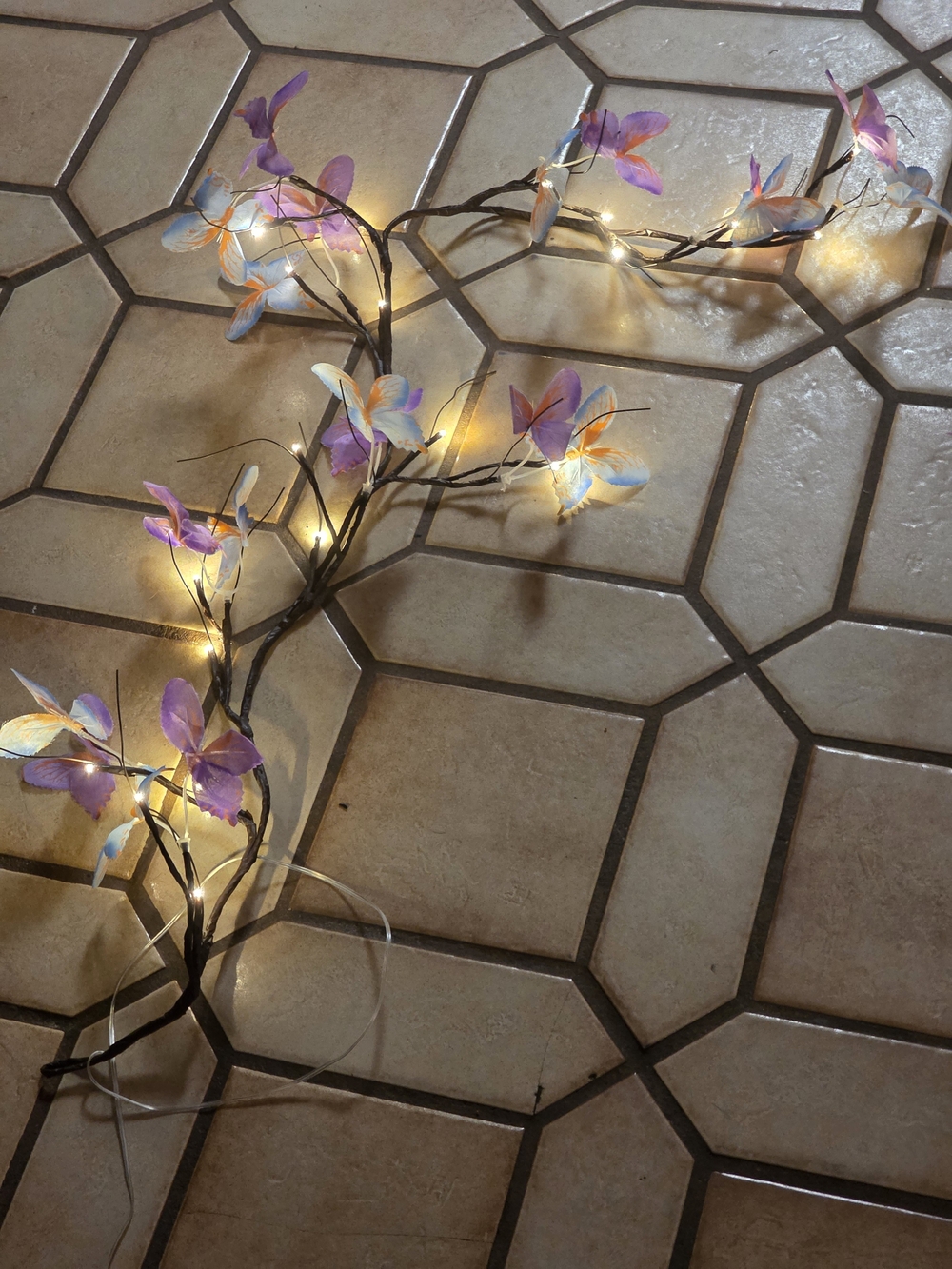 Purple LED Butterfly String Lights Usb. - Picture 5 of 7